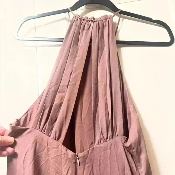 Everly High Neck Mauve Maxi Dress - Size M - Picture 7 of 7